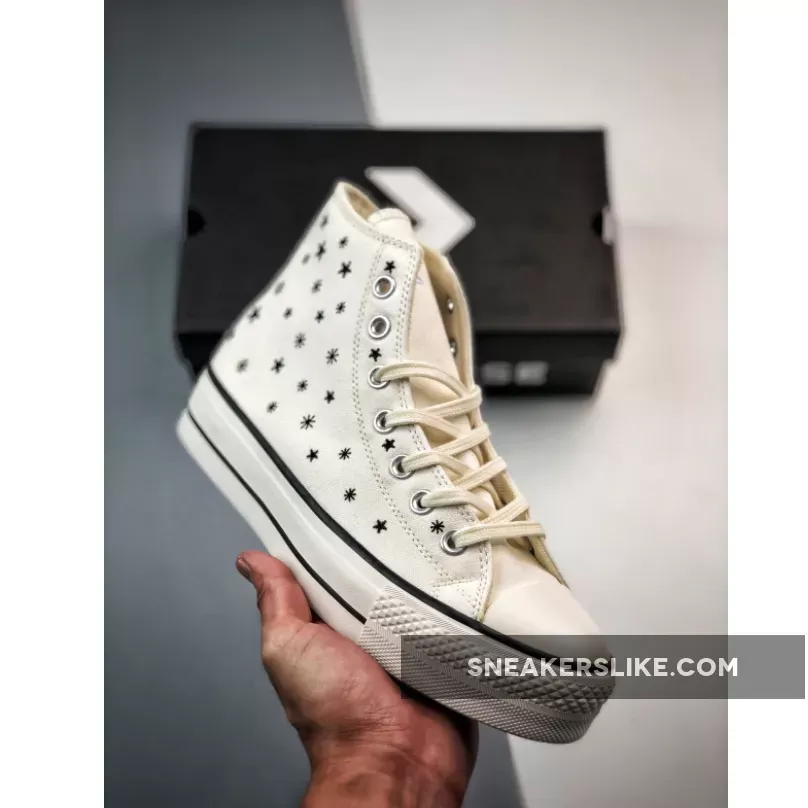 Converse Chuck Taylor All Star Lift Platform Embroidered Stars #converse crystal energy stars