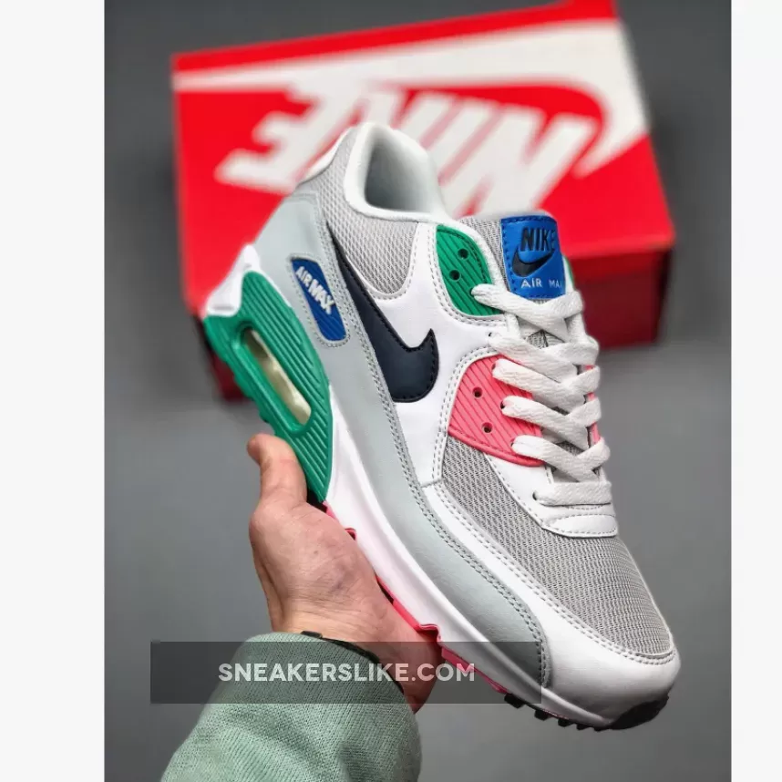 Nike Air Max 90 Watermelon White/Pure Platinum-Blue Nebula