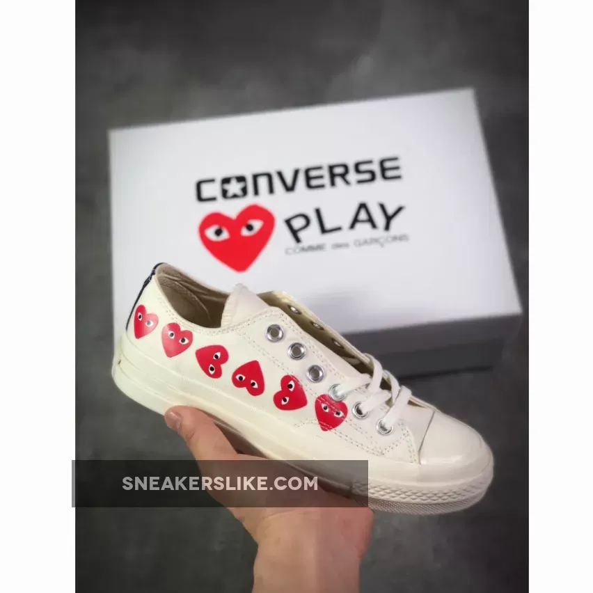 CDG Play X Converse Chuck Taylor All Star Low 2018 White 1666265749 To Buy
