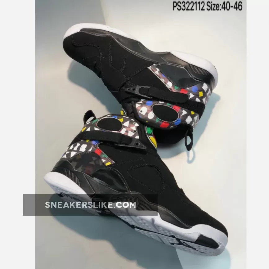 Air Jordan 8 Retro 'Quai 54' White/Black-Multi-Color / air jordan 8 multicolor