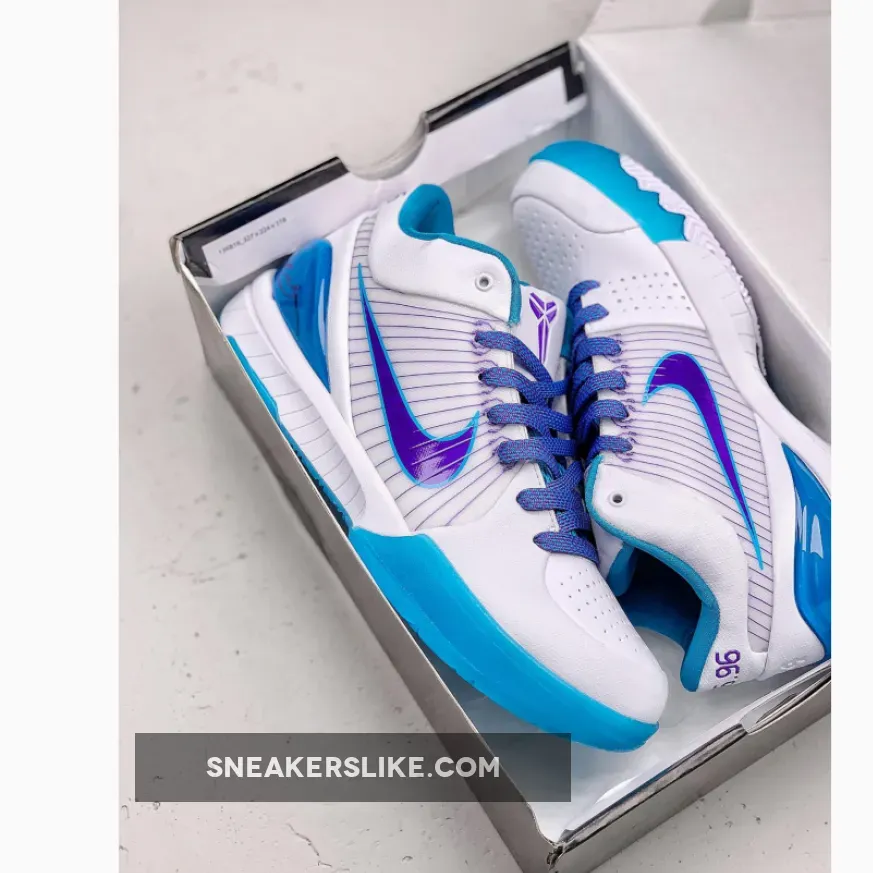 Nike Zoom Kobe 4 Protro 'Draft Day' White Blue #kobe 4 purple