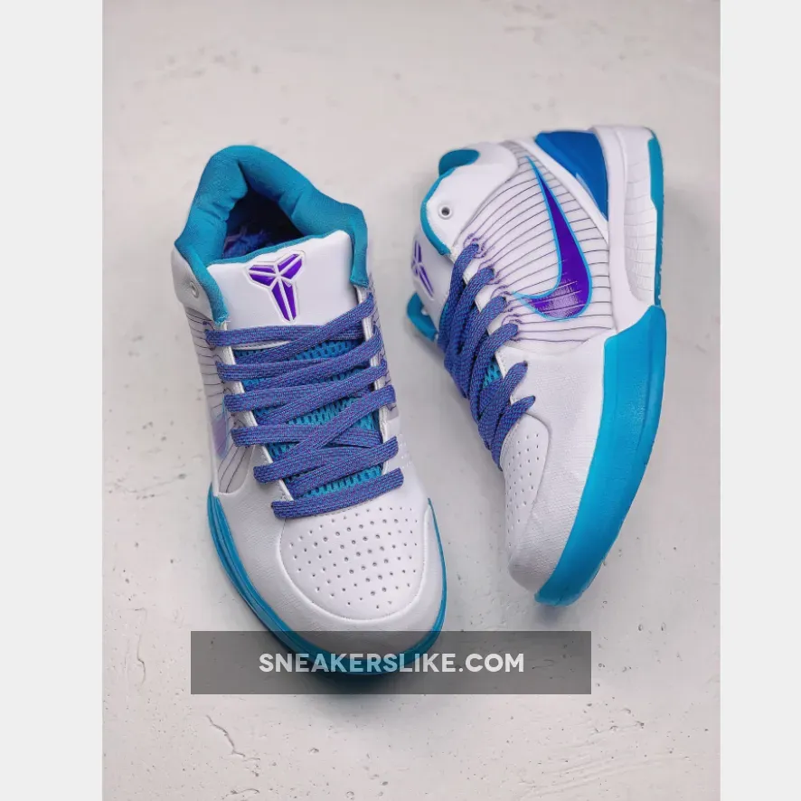 Nike Zoom Kobe 4 Protro 'Draft Day' White Blue #kobe 4 purple