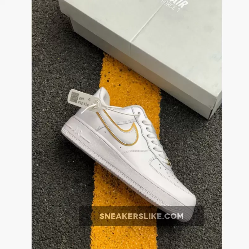 Nike Air Force 1 Low Gold Swoosh Pack White AO2132-102 #gold nike air force