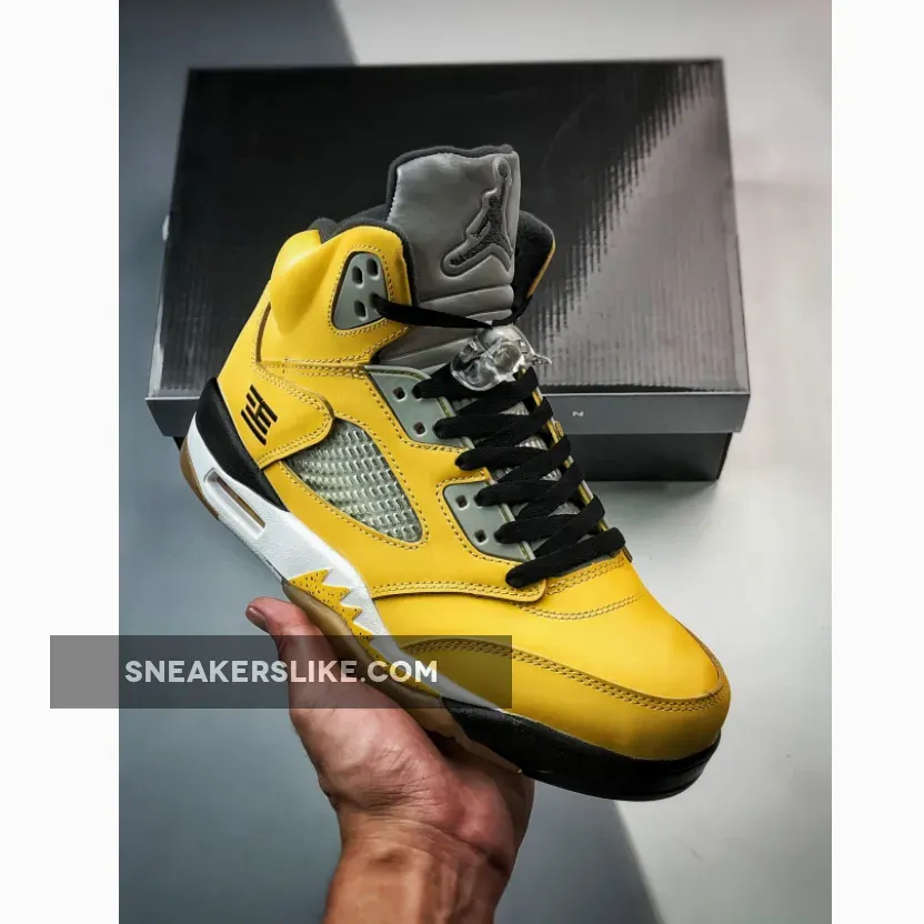 Air Jordan 5 'Tokyo 23' Varsity Maize/Black-Wolf Grey Jordan Tokyo 5s