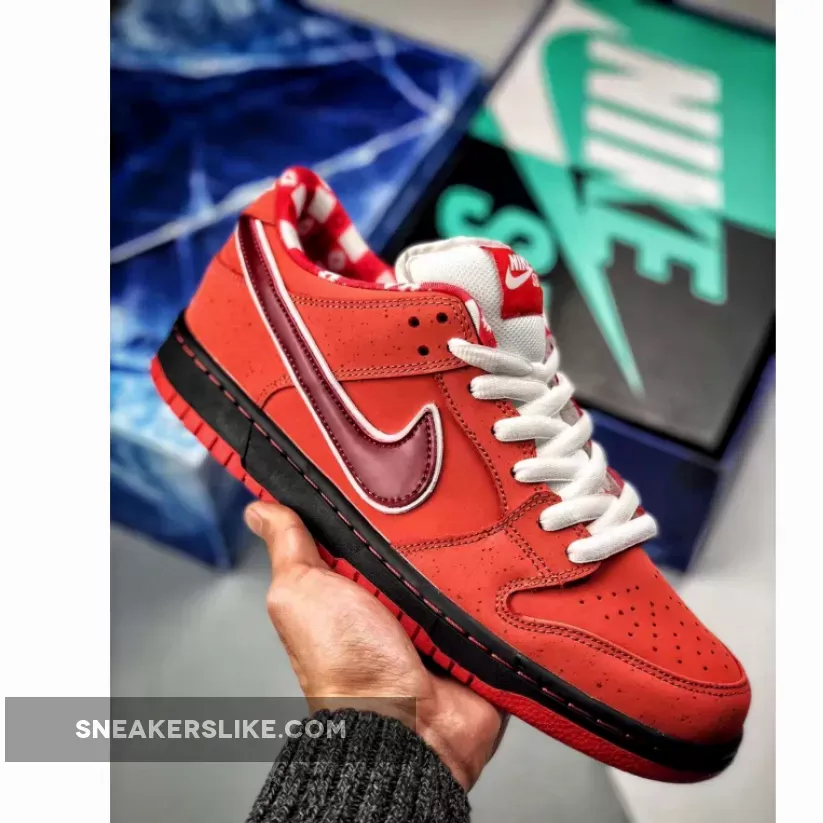 Concepts x Nike Dunk SB Low 'Lobster Red' Sport Red/Pink Clay / red lobster dunks