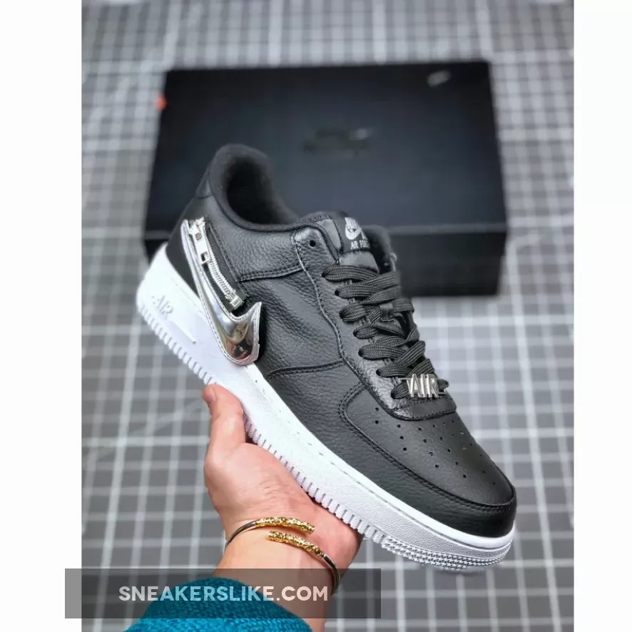 Nike Air Force 1 Zip-On Swoosh Logo Black CW6558-001 Online