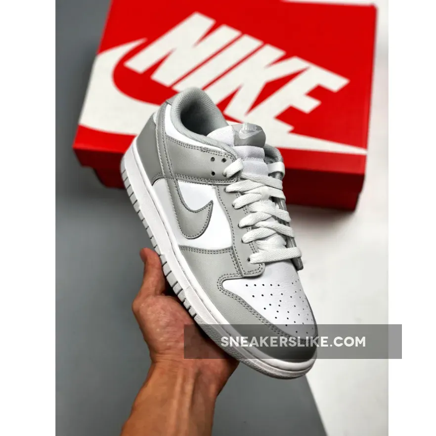 Nike Dunk Low White/Grey Fog nike men grey