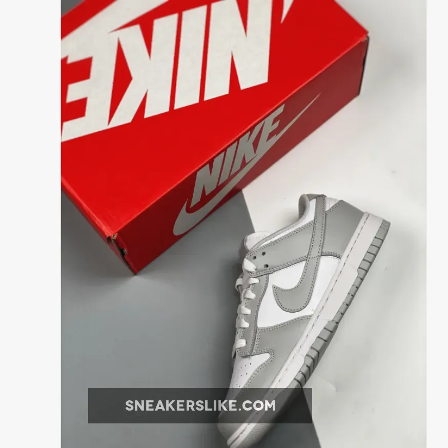 Nike Dunk Low White/Grey Fog nike men grey