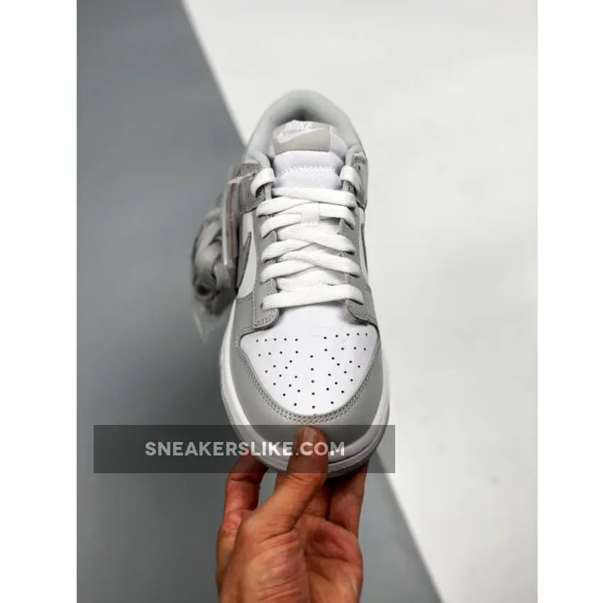 Nike Dunk Low White/Grey Fog nike men grey