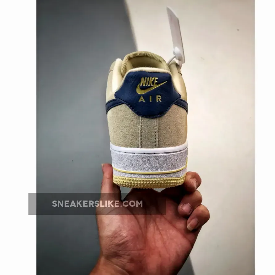 Nike Air Force 1 Low Tan Navy Gold - Navy And Gold Nikes FV6332-100