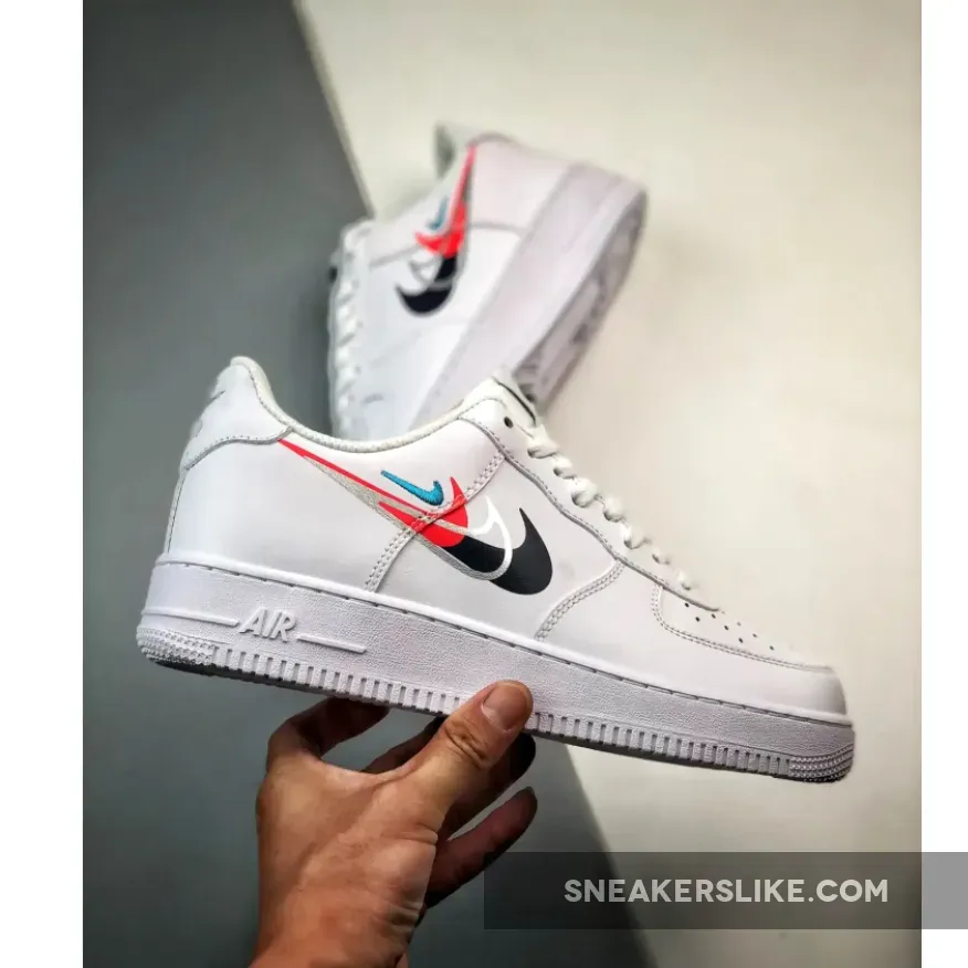 Online Nike Air Force 1 Low 'Multi-Swooshes' White/Black FJ4226-100