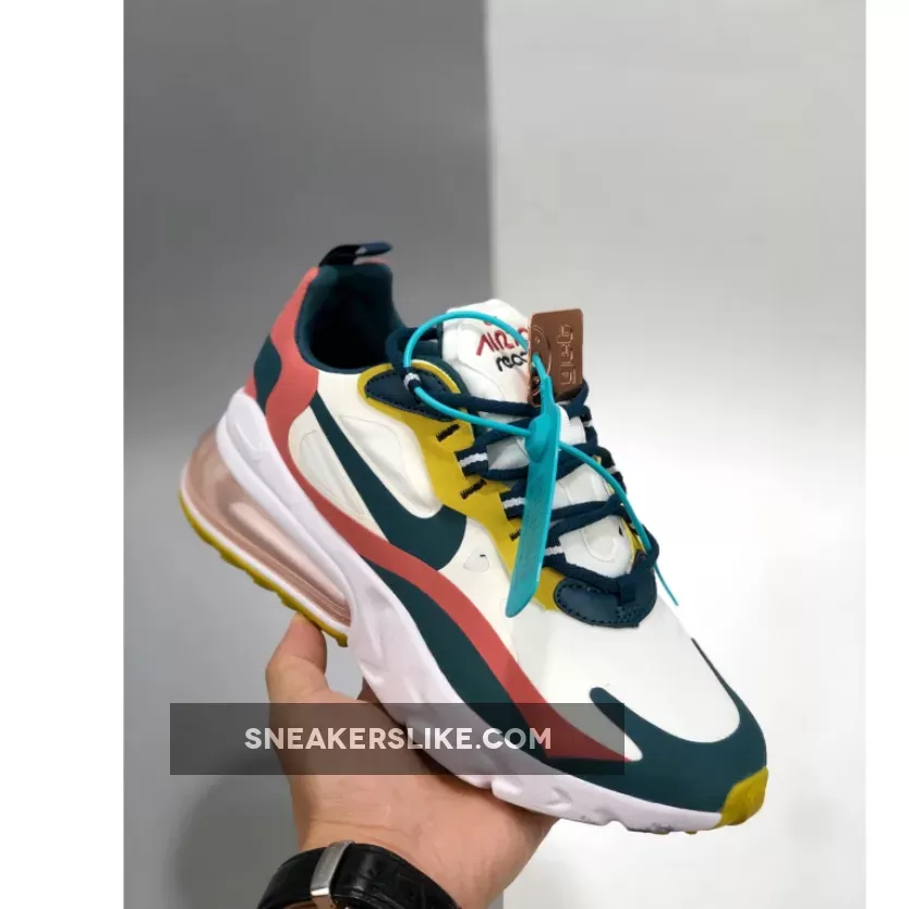 Nike Air Max 270 React 'Midnight Turquoise' CT1264-103 Nike Air Max White And Turquoise