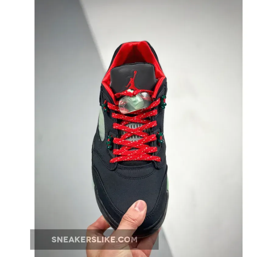 Clot x Air Jordan 5 Low Black Red Silver / jordan 5 black and red