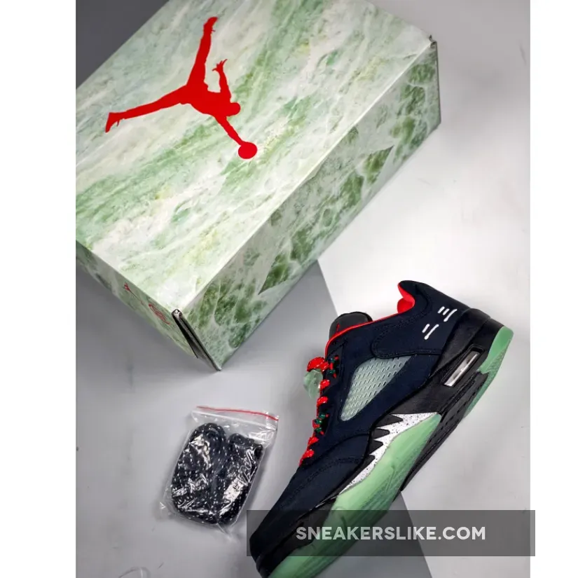 Clot x Air Jordan 5 Low Black Red Silver / jordan 5 black and red