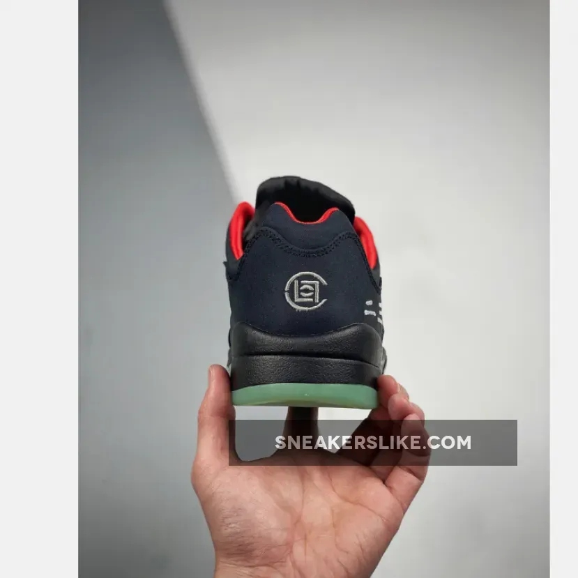 Clot x Air Jordan 5 Low Black Red Silver / jordan 5 black and red
