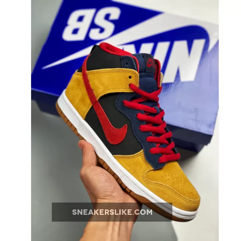 Nike SB Dunk High Premium Dark Obsidian/Varsity Red-Maple / nike dunk obsidian