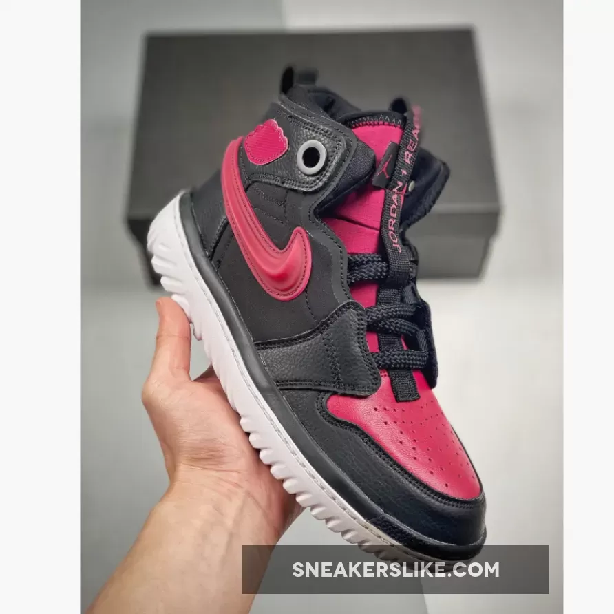 Air Jordan 1 React Black/White-Noble Red