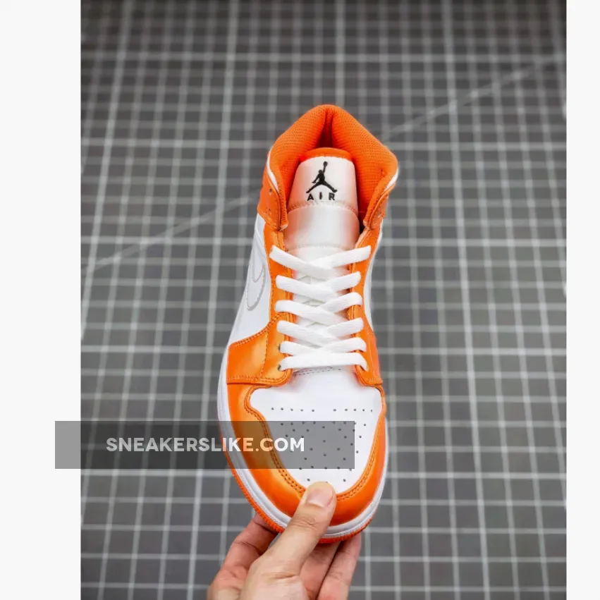 Air Jordan 1 Mid SE Electro Orange/White-Black jordan 1 mids orange
