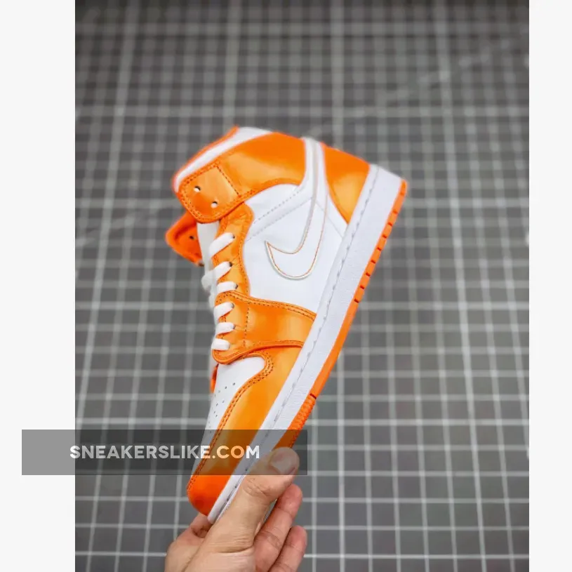 Air Jordan 1 Mid SE Electro Orange/White-Black jordan 1 mids orange