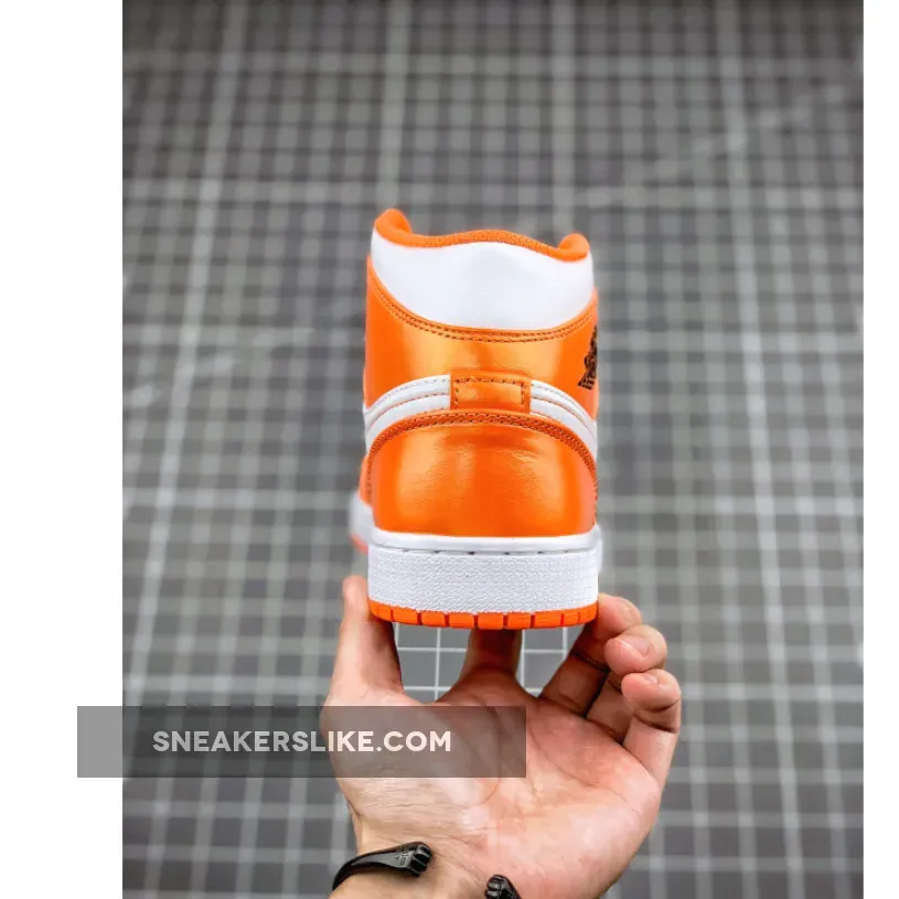 Air Jordan 1 Mid SE Electro Orange/White-Black jordan 1 mids orange