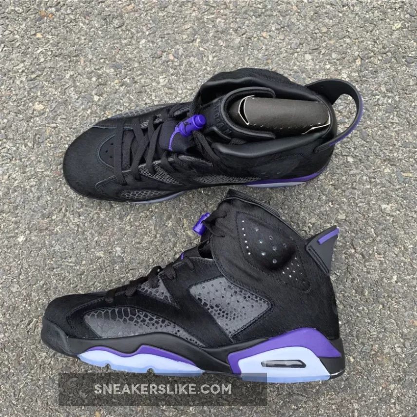 Social Status x Air Jordan 6 Black/Dark Concord - hair jordan 6