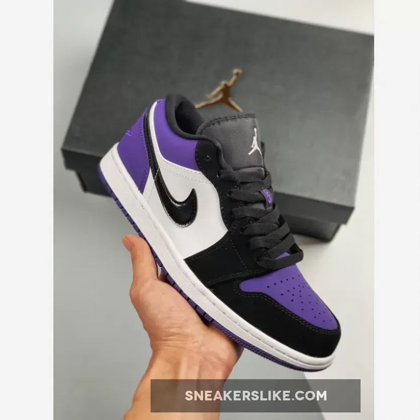 Jordan 1 Low Court Purple 553558-125 - lavender jordan 1 low