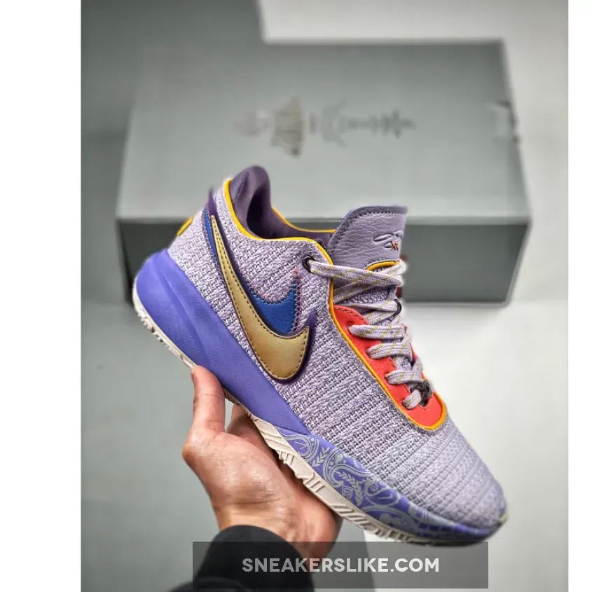 Nike LeBron 20 Violet Frost/Metallic Gold-Purple Pulse / nike lebron 20 'violet frost' mens sneakers stores