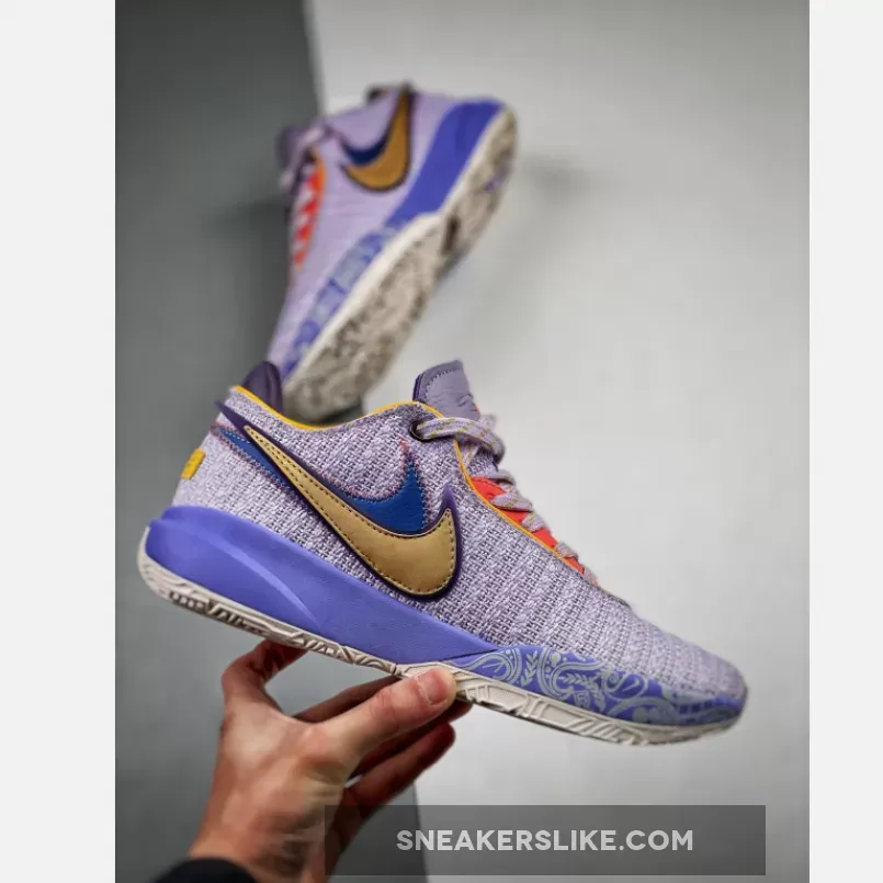 Nike LeBron 20 Violet Frost/Metallic Gold-Purple Pulse / nike lebron 20 'violet frost' mens sneakers stores