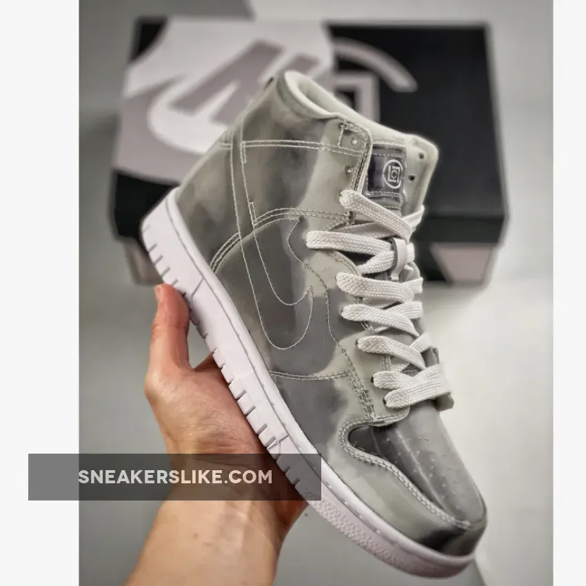 Women Clot Nike Dunk High Metallic Silver DH4444-900 / nike clot dunk high
