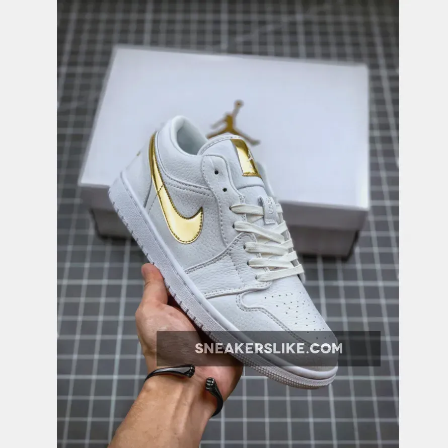 Air Jordan 1 Low White/Metallic Gold Jordan 1 Low Gold