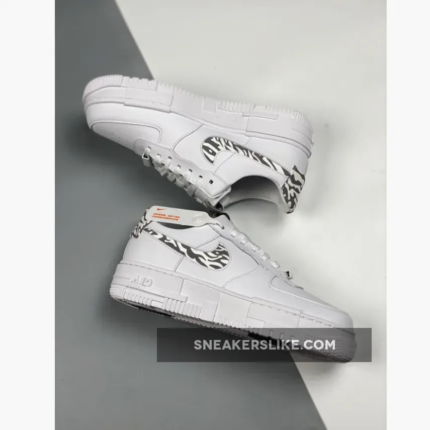 Nike Air Force 1 Pixel 'Zebra' White Grey / zebra air force 1