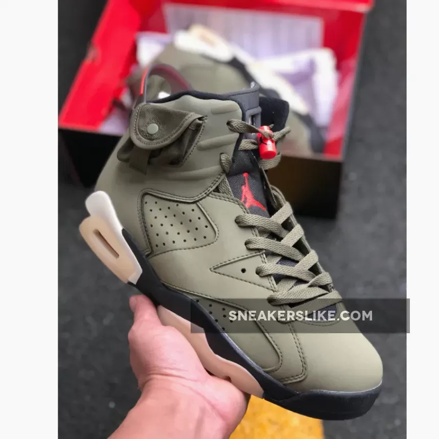 Travis Scott x Air Jordan 6 'Medium Olive - tavis scott 6