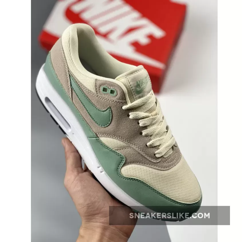 Nike Air Max 1 White/Mica Green-Photon Dust-Black DZ4549-100 - green air max
