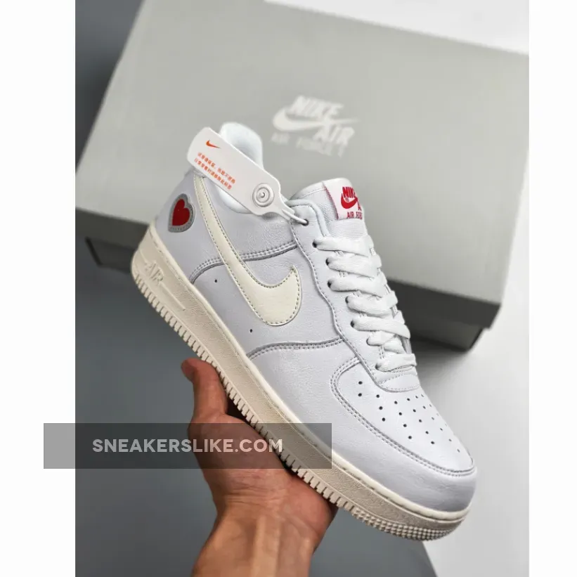Nike Air Force 1 Low 'Valentine's Day 2021' White/Sail-University Red - air force 1 valentine's day 2021