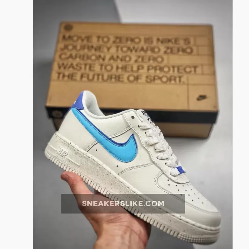 Nike Air Force 1 Low 82 Double Swoosh White Blue DQ0359-100 - blue and white nikes