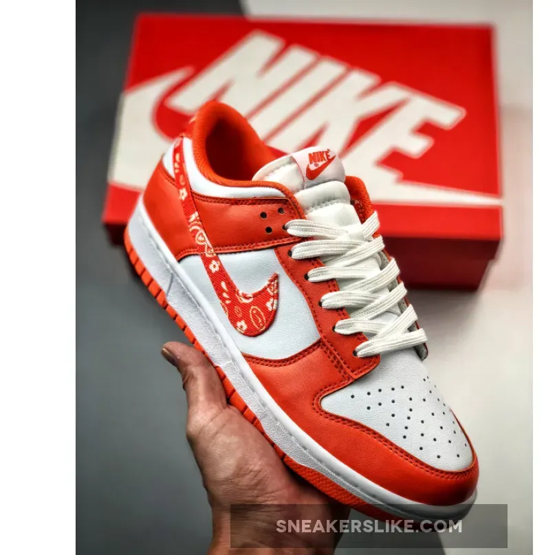 Nike Dunk Low Orange Paisley White / nike dunk low orange pearl