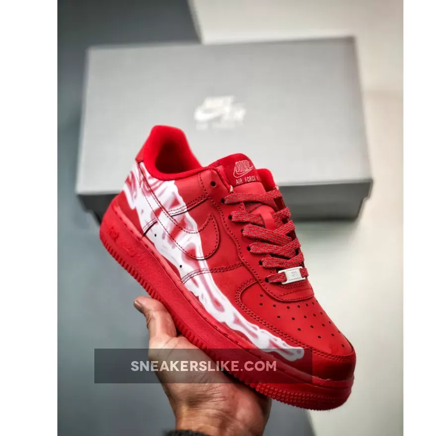 Nike Air Force 1 Low 'Skeleton' Red Custom 1676631281 Online
