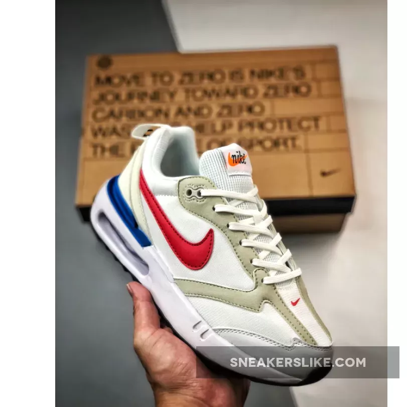 Nike Air Max Dawn Forrest Gump White Blue Red DM0013-100 Red Blue And White Nikes