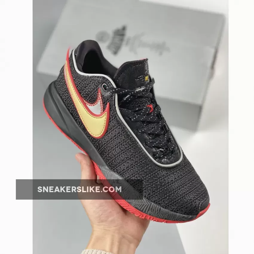 Nike LeBron 20 'Miami Heat' Black/University Red-University Gold - lebron 20 university red