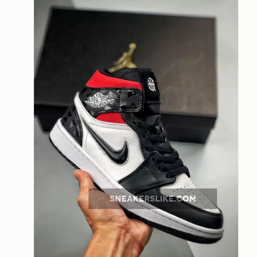 Air Jordan 1 Mid 'Quai 54' Black/White-Multi-Color / jordan 1 mid quai