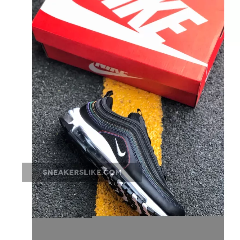 Nike Air Max 97 Black/Multi Stitch - nike air max stitch