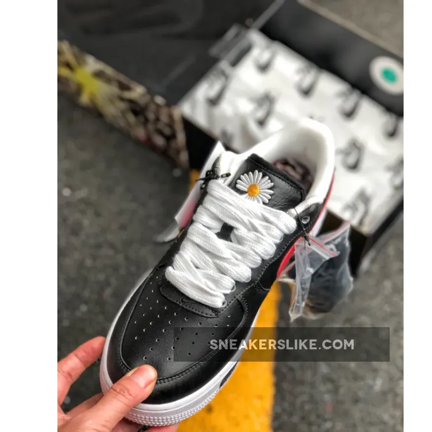 PEACEMINUSONE X Nike Air Force 1 Black/Sport Red-White Outlet