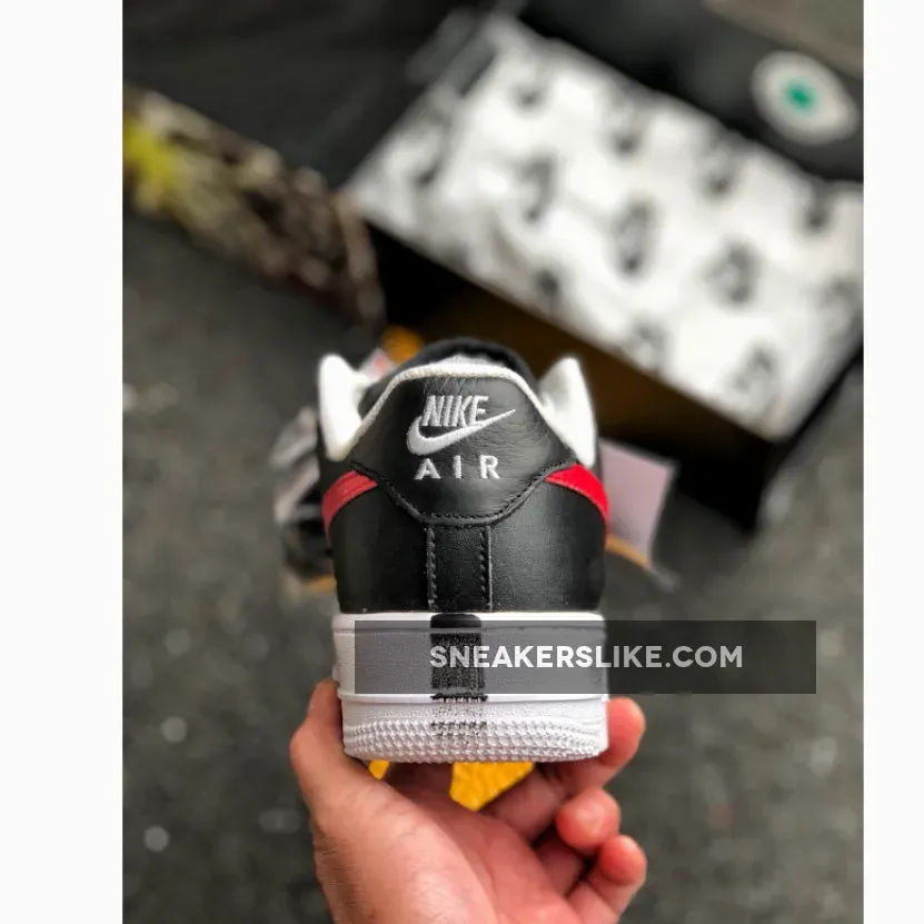 PEACEMINUSONE X Nike Air Force 1 Black/Sport Red-White Outlet