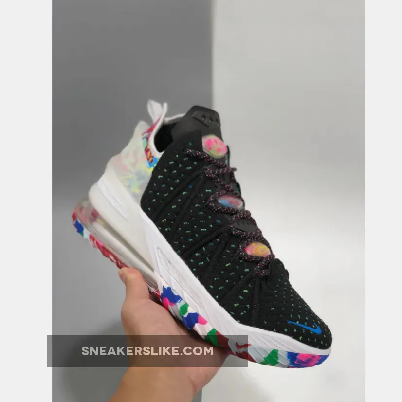 Nike LeBron 18 'James Gang' Black/Pink Blast-Multi-Color CQ9283-002 New Releases
