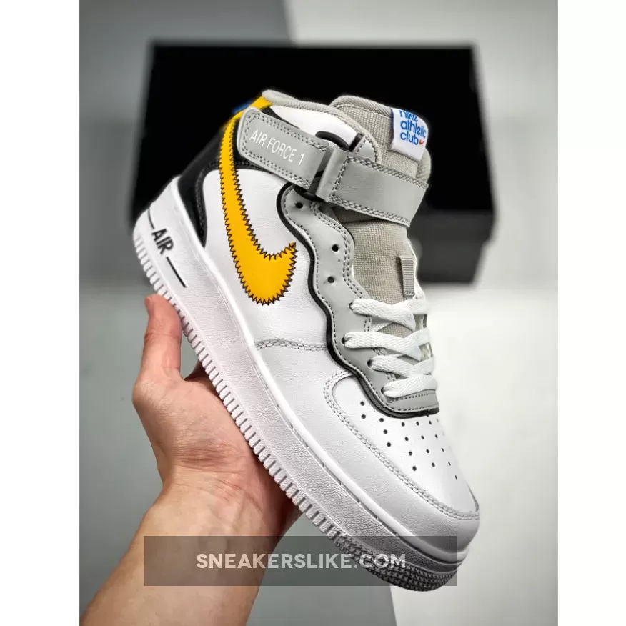 Nike Air Force 1 Mid 'Athletic Club' White Yellow / air force athletic club