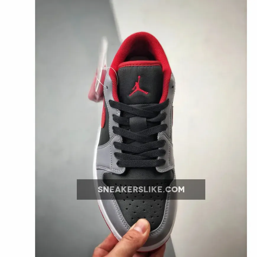 Air Jordan 1 Low Black/Cement Grey-Fire Red Air Jordan 1 Low Black/Cement Grey-Fire Red