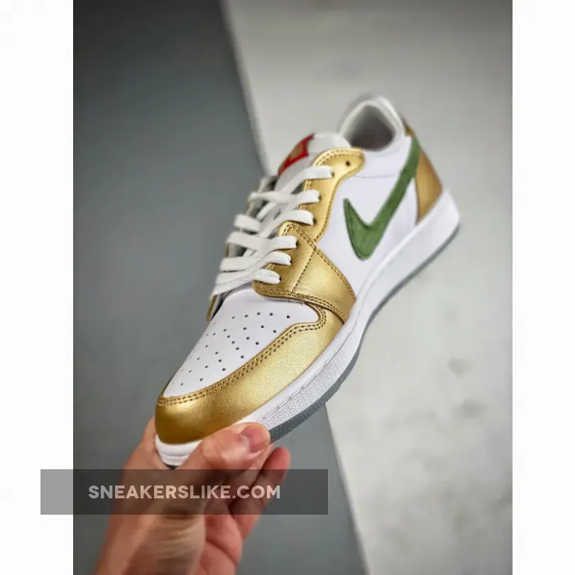 Air Jordan 1 Low "CNY" Sail/Metallic Gold Grain-Oil Green Air Jordan 1 Low "CNY" Sail/Metallic Gold Grain-Oil Green