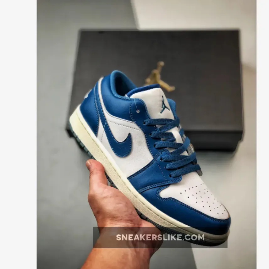 Air Jordan 1 Low White Industrial Blue