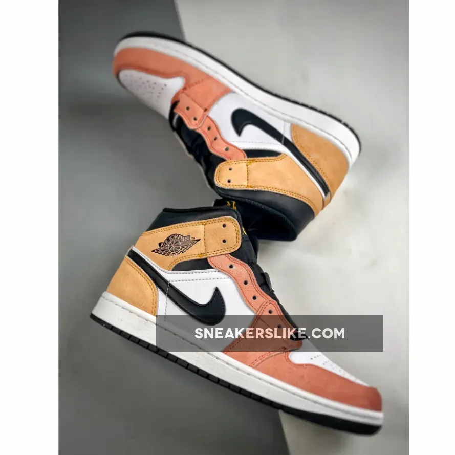 Air Jordan 1 Mid "Flight Club" Magic Ember/Sundial-White-Black Air Jordan 1 Mid "Flight Club" Magic Ember/Sundial-White-Black
