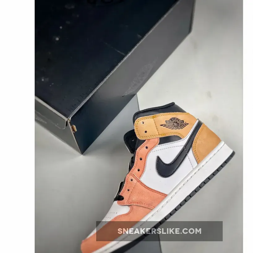 Air Jordan 1 Mid "Flight Club" Magic Ember/Sundial-White-Black Air Jordan 1 Mid "Flight Club" Magic Ember/Sundial-White-Black